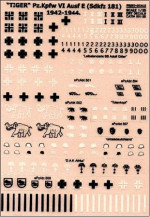 Tiger Pz.Kpfw VI Ausf E(Sdkfz 181)1942-1944, dry decal